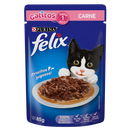 Caja de 24 Felix Gatitos Carne Salsa 85g - Alimento para gato