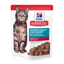 Caja de 24 Hill's Science Diet Felino Adult Original Pouch 79g Receta Pescado - Alimento Húmedo Gato Adulto