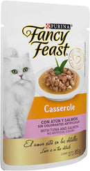 Caja con 12 piezas de Fancy Feast Pouch Casserole Atún y Salmón 85g - Alimento para gato
