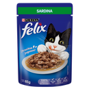 Caja de 24 Felix Sardina Salsa 85g - Alimento para gato