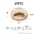 Jack Pet Cama Para Gato Estilo Cueva Mediana  Color Arena - Accesorios