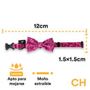 Jack Pet Collar Con Moño Para Perro Chico Color Fucsia - Accesorios