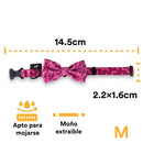Jack Pet Collar Con Moño Para Perro Mediano Color Fucsia - Accesorios