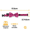 Jack Pet Collar Con Moño Para Perro Grande Color Fucsia - Accesorios