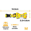 Jack Pet Collar Con Moño Para Perro Mediano Color Amarillo - Accesorios