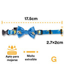 Jack Pet Collar Con Moño Para Perro Grande Color Celeste - Accesorios